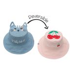 Sombrero Reversible Gato Cereza Talla 2-4 T