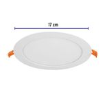 Lámpara LED Redonda Empotrable luz Cálida 12 W