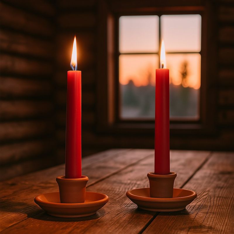 Paquete de Velas Taper Roja 10 Unidades