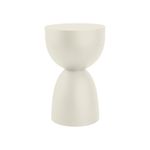 Mesa Auxiliar Redonda de Metal Blanca