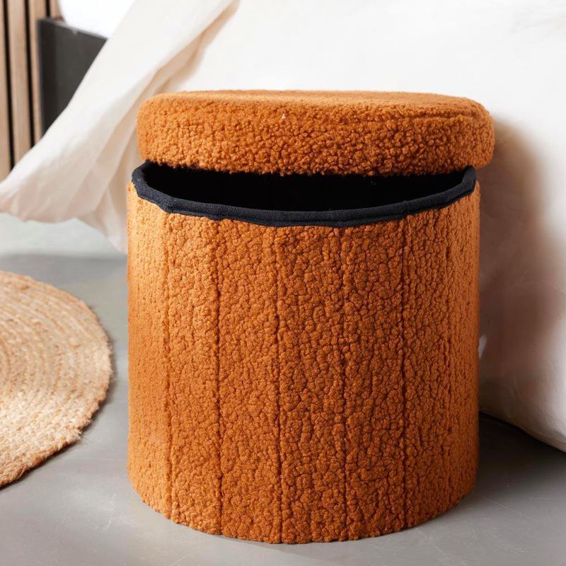 Taburete-Plegable-Redondo-con-Almacenamiento-Caramelo