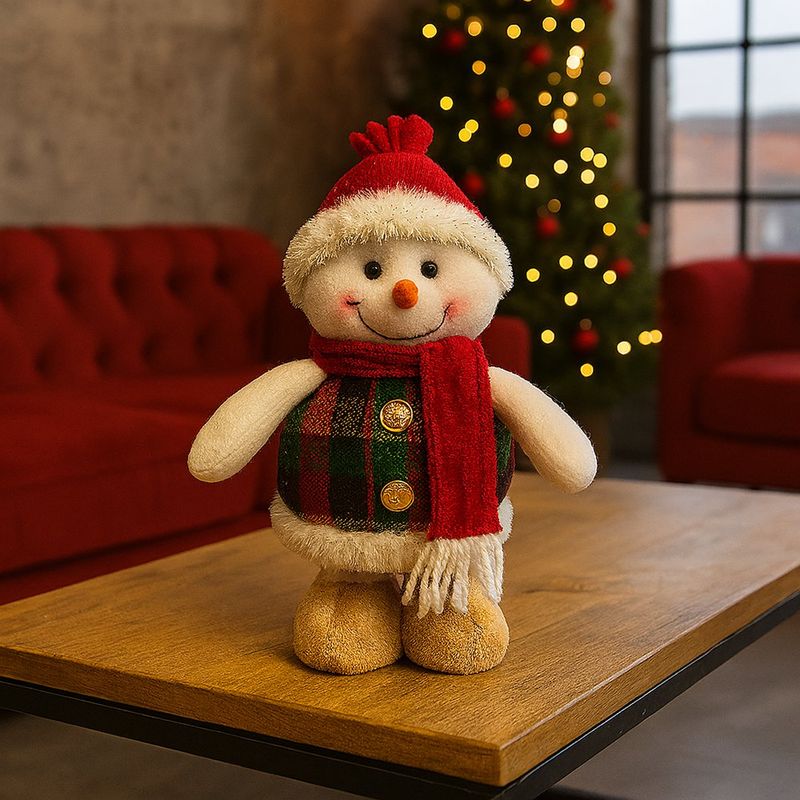 Muñeco de Nieve con Chaleco Decorativo