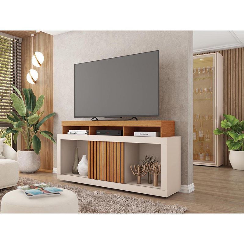 Rack para TV Café y Crema