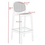 Silla Alta de Plástico Gres Beige