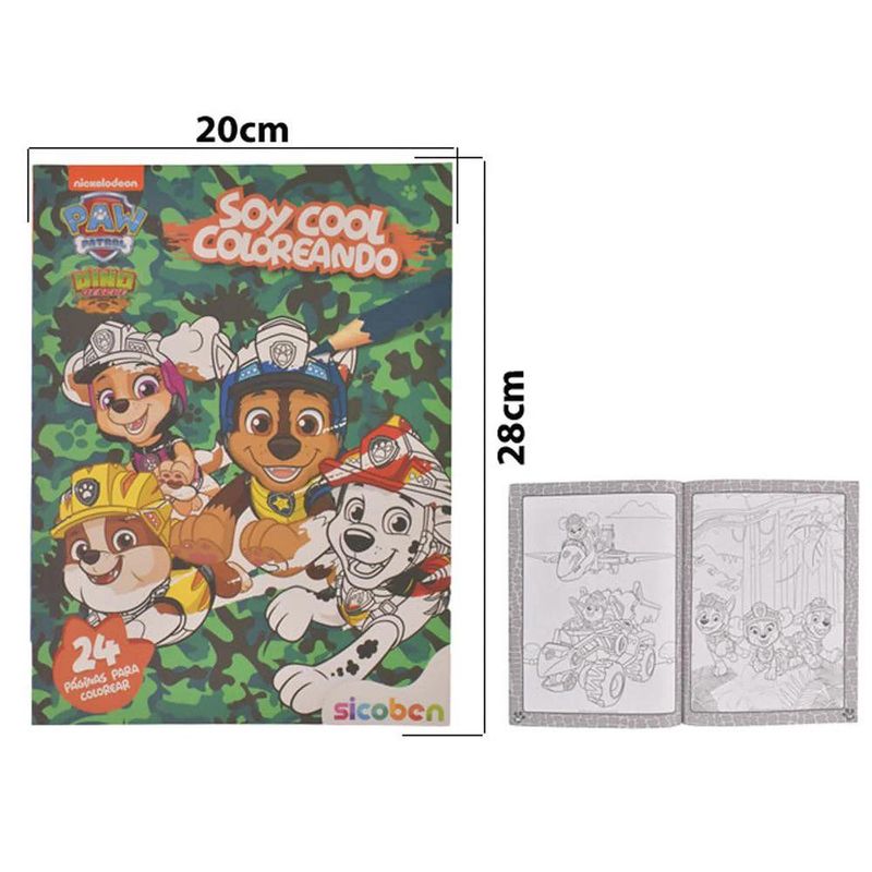 Libro para Pintar Soy Cool Coloreando Paw Patrol Dino Rescue