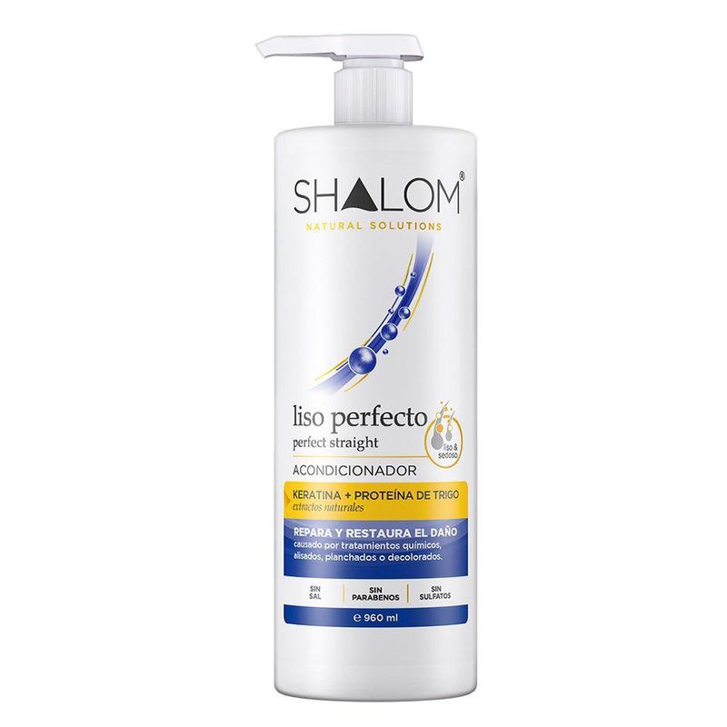 Acondicionador Liso Perfecto con Keratina y Proteína de Trigo