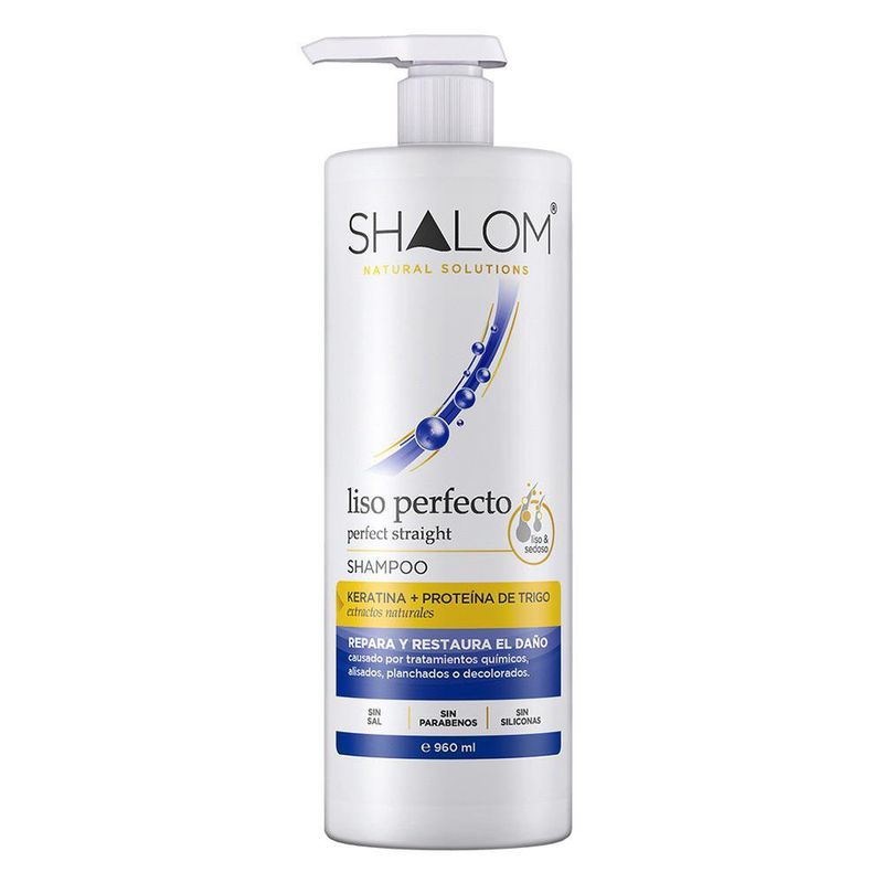 Shampoo Liso Perfecto con Keratina y Proteína de Trigo