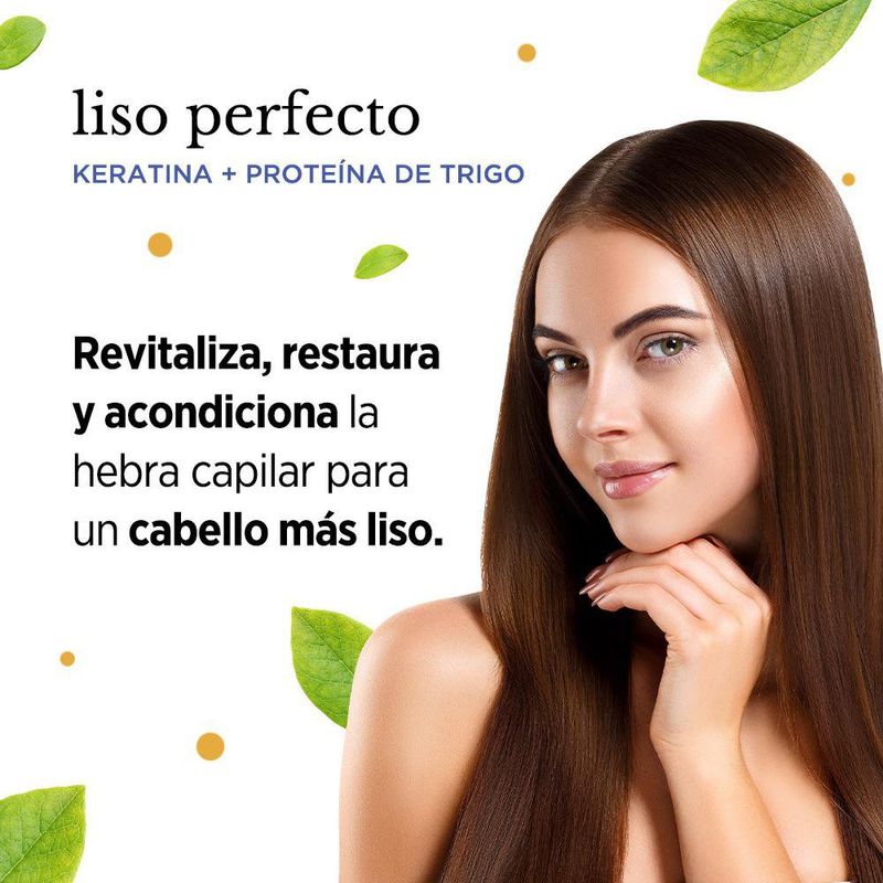 Shampoo Liso Perfecto con Keratina y Proteína de Trigo