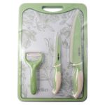 Set de Cuchillos con Pelador y Tabla Verde