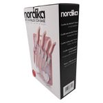 Set de Cuchillos con Base y Tabla Rosa