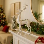 Figura Decorativa de Reno Blanco