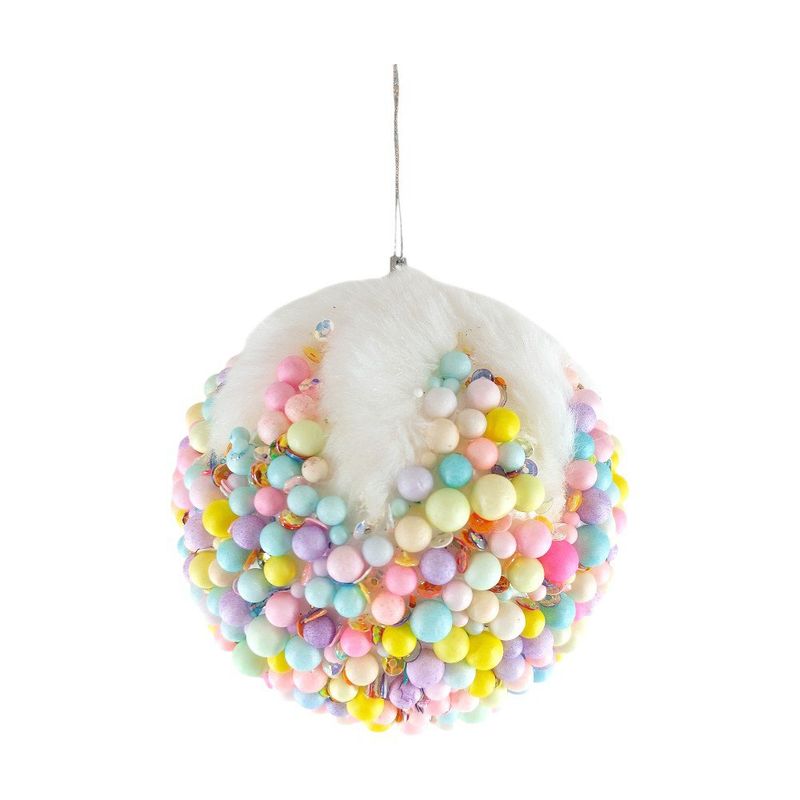 Esfera Decorativa Multicolor con Bolitas de Fieltro