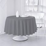 Mantel Redondo Liso Gris