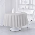 Mantel Redondo Liso Blanco