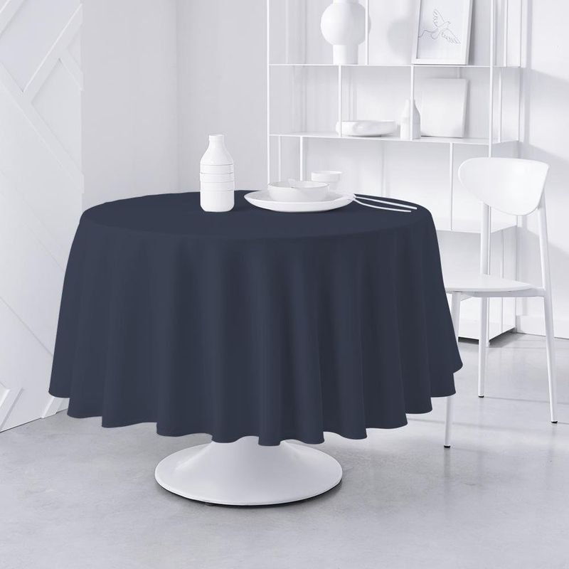 Mantel Redondo Liso Navy