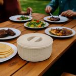 Tortillera con Tapa Beige