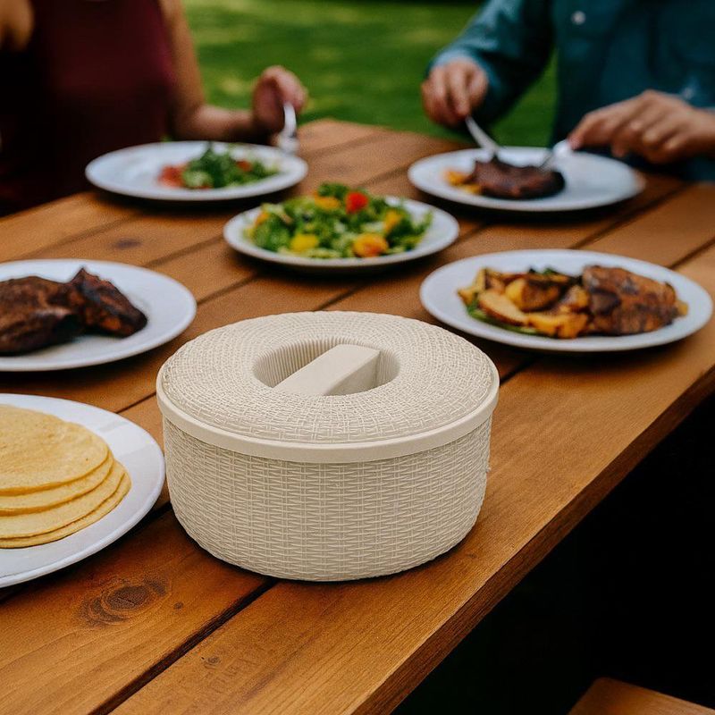 Tortillera con Tapa Beige