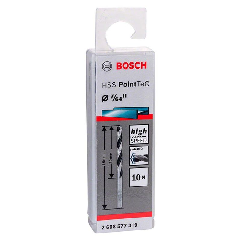 Broca para Metal HSS-PointTeQ 7/64 Plg