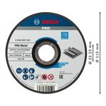 Disco de Corte Standard Grano 60 para Metal 4 1/2 Plg X 1.6 Mm