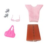 Set De Blusa Y Falda Rosada Con Accesorios Para Muñeca 12 Plg - Tip-top
