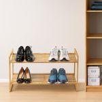 Zapatera Bambú 2 Divisiones 68x26x38 Cm