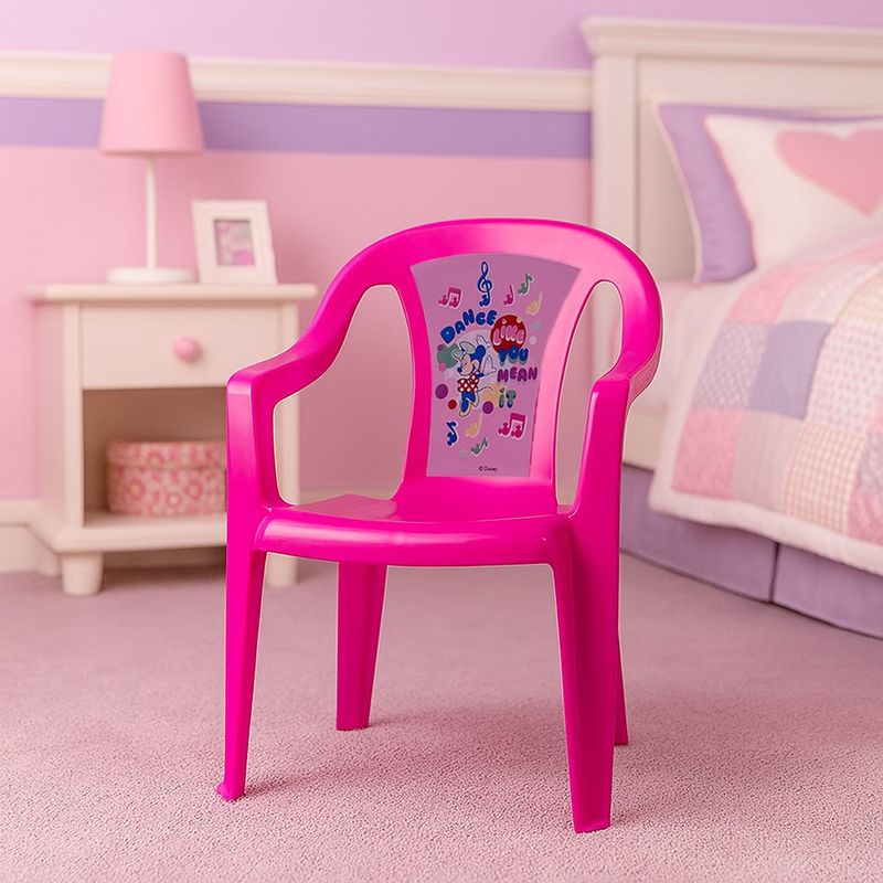 Silla Infantil Plástica Rosa Minnie Mouse