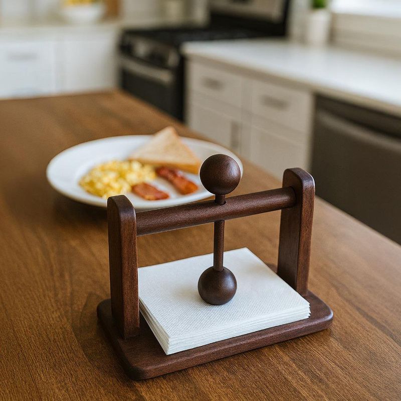 Porta Servilletas de Madera Diseño Moderno