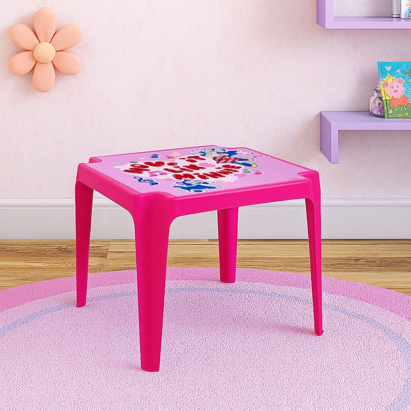 Mesa Infantil Plástica Rosa Minnie Mouse