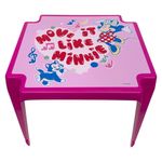 Mesa Infantil Plástica Rosa Minnie Mouse