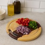 Tabla Redonda de Madera para Picar