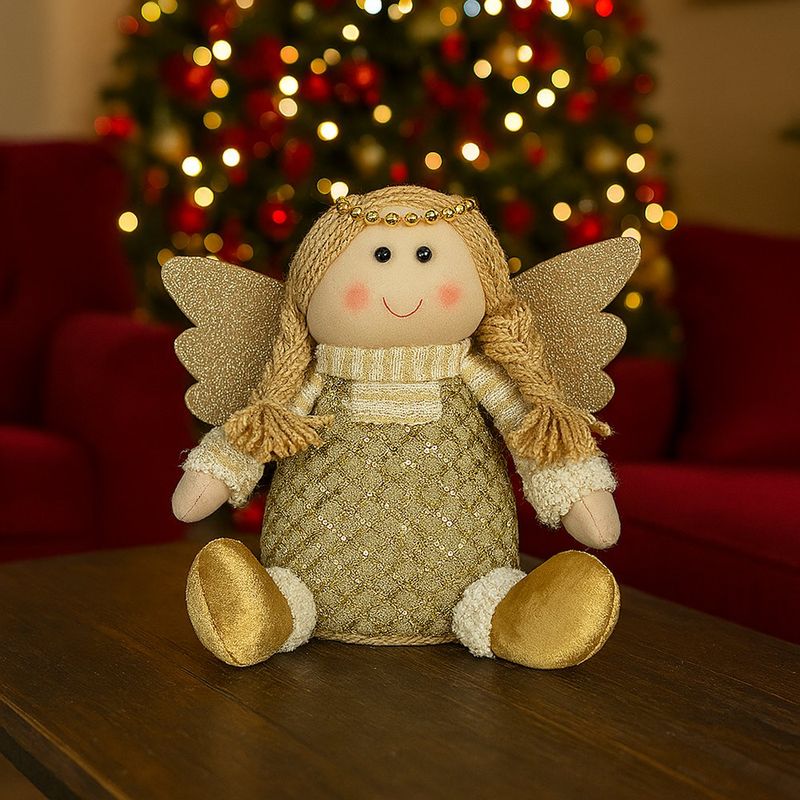 Ángel Decorativo Navideño Dorado