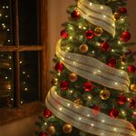 Malla Decorativa Navideña de 10.5 plg x 10 yardas Color Dorado