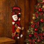 Escalera Decorativa Navideña con Santa y Reno