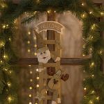 Escalera Decorativa Navideña con Santa y Reno