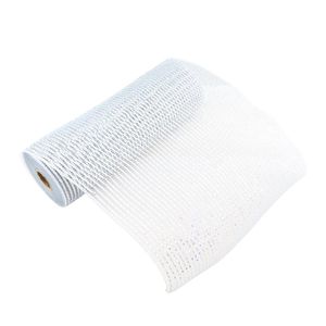 Malla Decorativa Navideña de 10.5 plg x 10 yardas Color Plateado