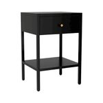 Mesa de Noche Pilly Negra con Cajón