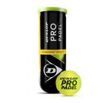 Bote de 3 Pelotas de Pádel Dunlop Pro Padel Tournament Quality Color Amarillo