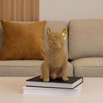 Perro Decorativo Dorado con Pedrería 16.6 Cm