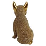 Perro Decorativo Dorado con Pedrería 16.6 Cm