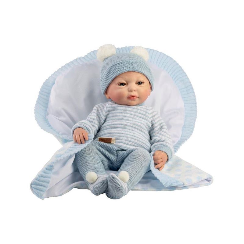 Muñeco Reborn Carlos con Manta y Gorro