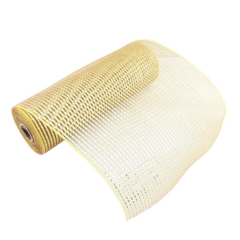 Malla Decorativa Navideña de 10.5 plg x 10 yardas Color Dorado