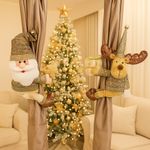 Set de 2 Sujetadores Navideños Dorados