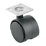 Rueda de Nylon 1 5/8 Plg con Placa Fijo 20 Kg