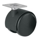 Rueda de Nylon 2 Plg con Placa Giratoria 40 Kg