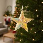 Estrella Colgante Tornasol Transparente