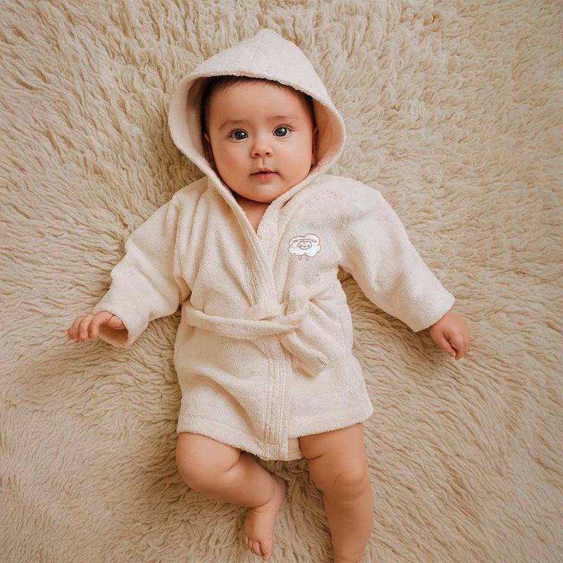 Bata Tundida con Bordado de Oveja 24 Meses