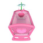 Cuna Mecedora para Muñeca con Móvil Rosado