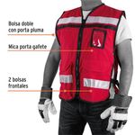 Chaleco Brigadista con Cintas Reflejantes Rojo