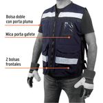 Chaleco Brigadista con Cintas Reflejantes Azul