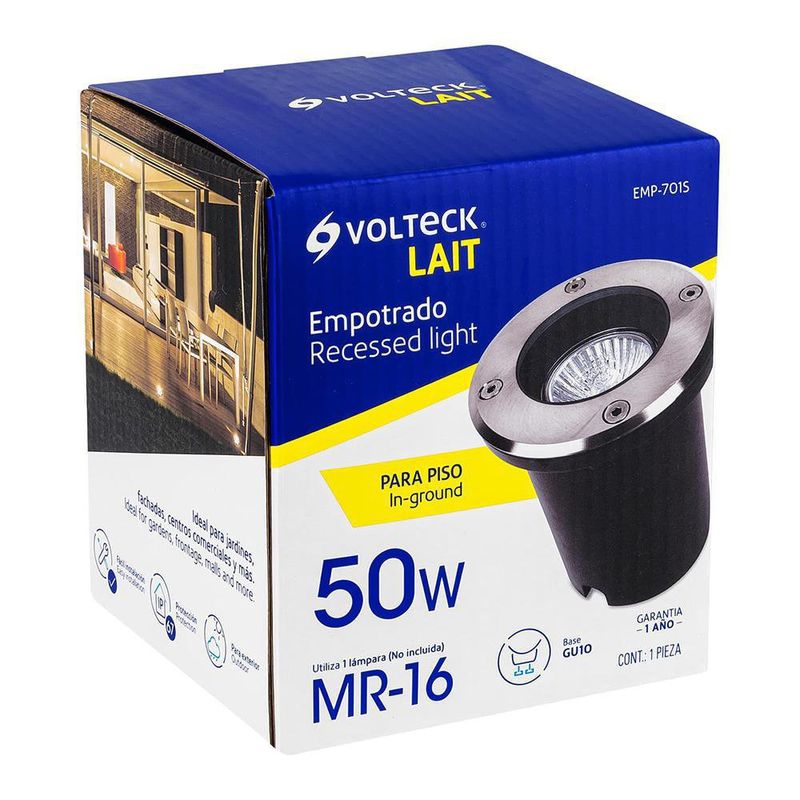 Lámpara Empotrable Satín Para Piso 50 W - Volteck